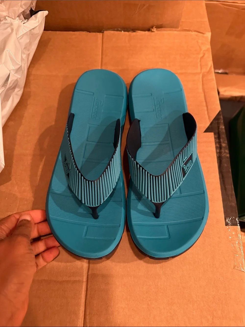 Men's Teal Flip Flop Sandals - Unknown Brand 10
